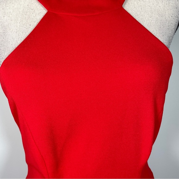B. Darlin Red Halter Neckline Fit and Flare Sleeveless Mini Dress 5/6 - Picture 5 of 12